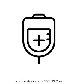 Blood bag icon, iv bag icon vector design template