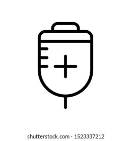 Blood bag icon, iv bag icon vector design template