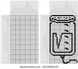 Ícone De Saco De Sangue Não-Ograma Pixel Art, Ilustração De Arte Vetorial De Ícone De Transfusão De Sangue, Jogos De Puzzle Lógico Griddlers, Pic-A-Pix, Pintura De Imagem Por Números, Picross