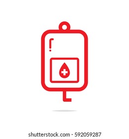 Blood bag icon vector