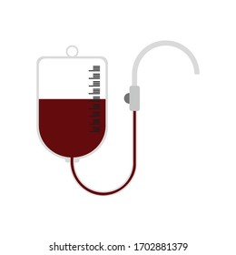 Blood bag icon. Vector design isolated on white background.