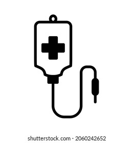 Plantilla de diseño de vectores de iconos de la bolsa de sangre.