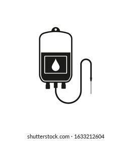 Blood bag icon. Vector. Isolated. Flat design. 