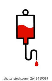 blood bag icon vector on white background