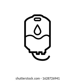 Blood bag icon vector style design template ilustrasion