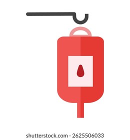 Vetor de ícone de saco de sangue. Ícone de transfusão isolado. Sinal de saco de sangue 