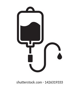 blood bag icon vector in trendy style design template