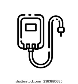 Blutbeutel Infustsymbol Flaches Vektorgrafik einzeln auf weißem Hintergrund.