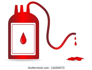 Blood bag - isolated