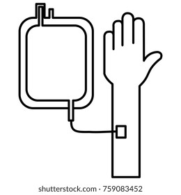blood bag isolated icon