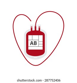 Blood Bag isolated on white,vector
