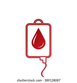 Blood Bag isolated on white.vector