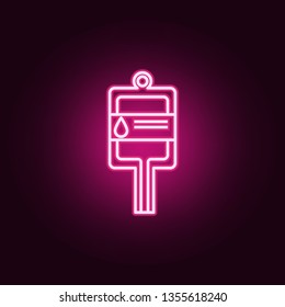Blood bag neon icon. Elements of Blood donation set. Simple icon for websites, web design, mobile app, info graphics