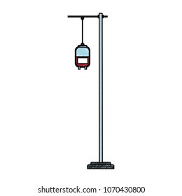 blood bag on pole scribble