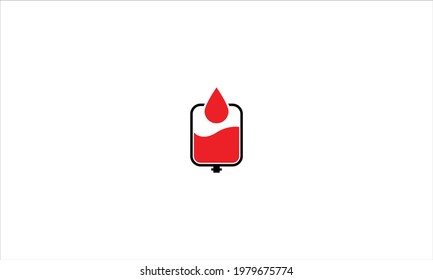 Bloqueo Blogs Paquete de bolsa Icono vectorial Icono Icono Icono de la bolsa de sangre Icono de diseño vector logo