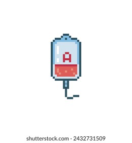 Bolsa de sangre, objeto de arte pixel