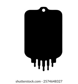 Blood bag silhouette vector icon sign symbol illustration design.
