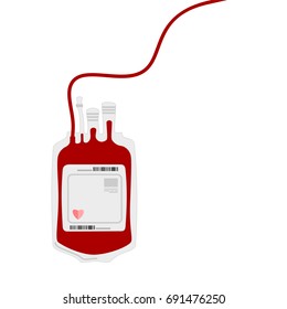 Blood bag vector.