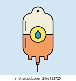 Bolso de sangre Vector plano icono. Medicina y salud, signo de Asistencia médica. Símbolo gráfico para Sitio web médico y diseño de App, logotipo, App, UI