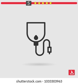 blood bag vector icon