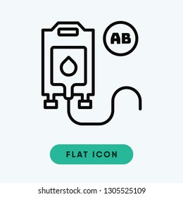 Blood bag vector icon