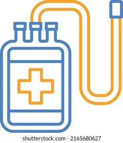 Blutbeutel, Vektorsymbol. Kann für Druck-, Mobil- und Web-Anwendungen verwendet werden.