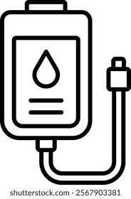 Blood Bag vector icon. Can be used for printing, mobile and web applications.