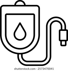 Blood Bag vector icon. Can be used for printing, mobile and web applications.