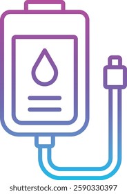 Blood Bag vector icon. Can be used for printing, mobile and web applications.