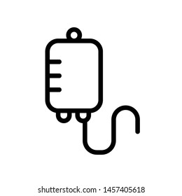 Blood Bag Vector Icon Design Template