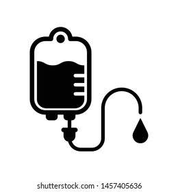 Blood Bag Vector Icon Design Template