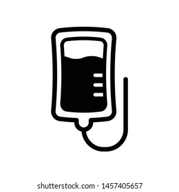 Blood Bag Vector Icon Design Template