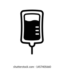 Blood Bag Vector Icon Design Template