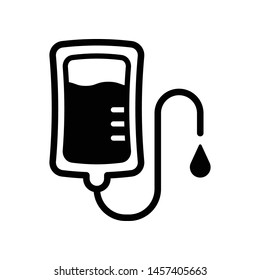 Blood Bag Vector Icon Design Template