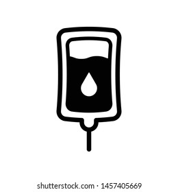 Blood Bag Vector Icon Design Template
