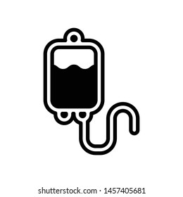 Blood Bag Vector Icon Design Template