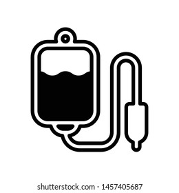 Blood Bag Vector Icon Design Template