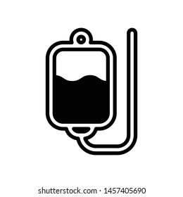 Blood Bag Vector Icon Design Template