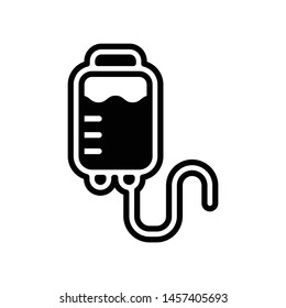 Blood Bag Vector Icon Design Template
