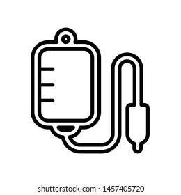Blood Bag Vector Icon Design Template