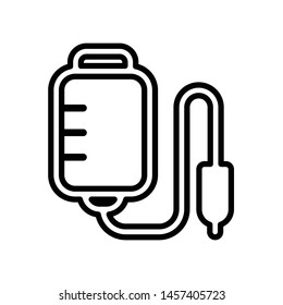 Blood Bag Vector Icon Design Template