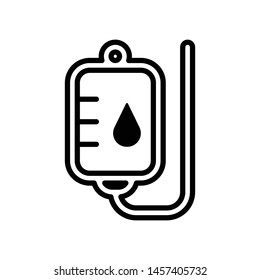 Blood Bag Vector Icon Design Template