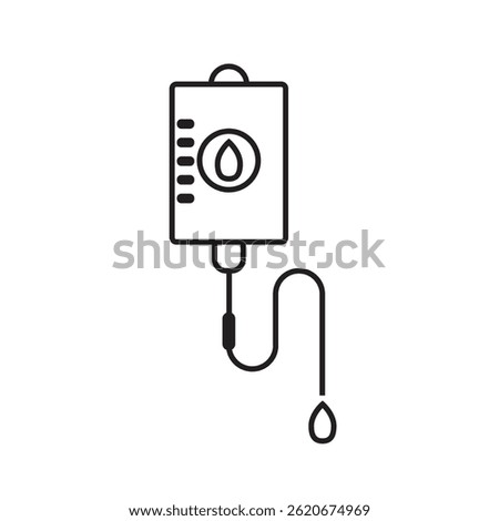 blood bag vector icon, IV bag in trendy flat style
