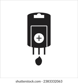línea de icono del vector de bolsas de sangre nueva