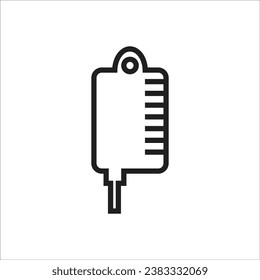 línea de icono del vector de bolsas de sangre nueva