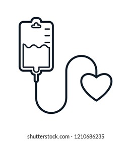 Blood bag vector icon vector logo template