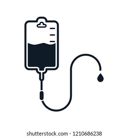 Blood bag vector icon vector logo template