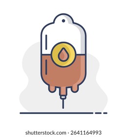 Blood Bag vector isolated icon. Medicine and healthcare, medical support sign. Graph symbol for medical web site and apps design, logo, app, UI