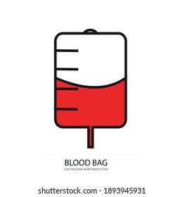 blood bag vector type icon