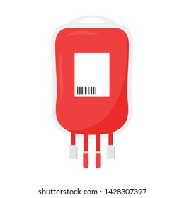 Blood bag vector. wallpaper. symbol. sign. white background. free space for text. copy space.